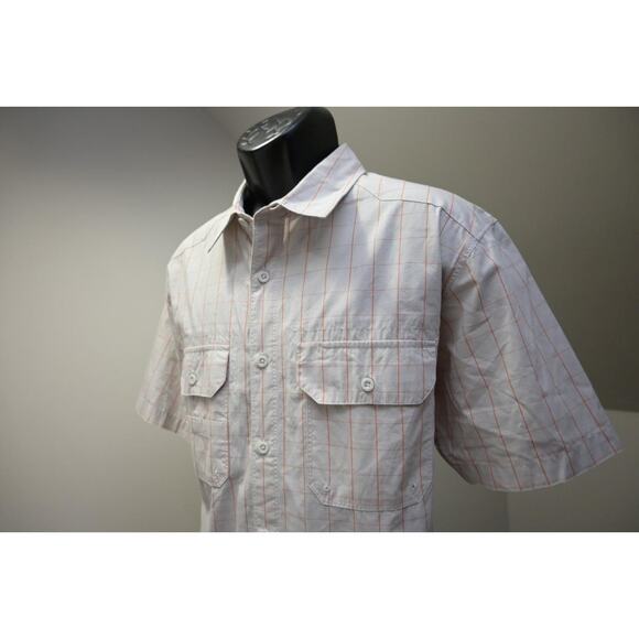 North Face Camp Shirt Checks Short Sleeve Hiking Pocket Button Up Mens XL - Picture 3 of 11